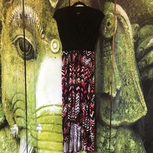 Sleeveless hi-low maxi dress